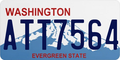 WA license plate ATT7564