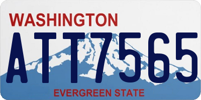 WA license plate ATT7565