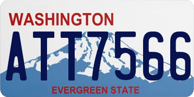 WA license plate ATT7566