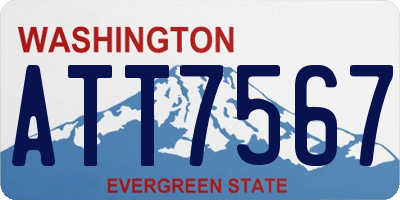WA license plate ATT7567