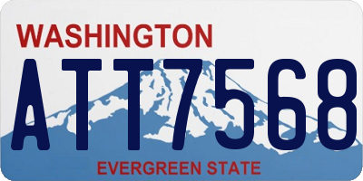 WA license plate ATT7568