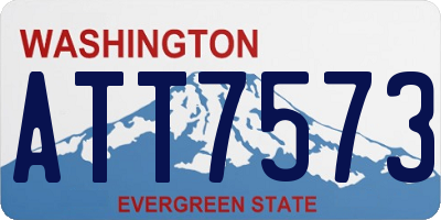 WA license plate ATT7573