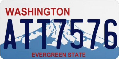 WA license plate ATT7576