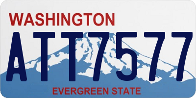 WA license plate ATT7577