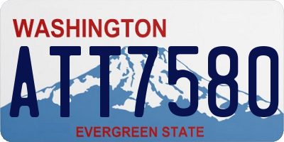 WA license plate ATT7580