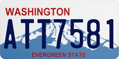 WA license plate ATT7581