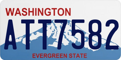 WA license plate ATT7582