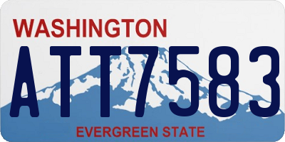WA license plate ATT7583
