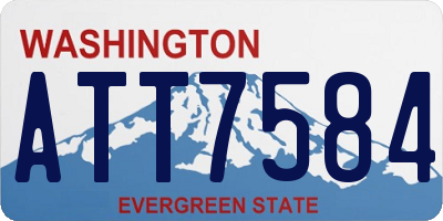 WA license plate ATT7584