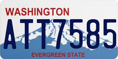 WA license plate ATT7585