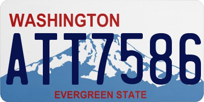 WA license plate ATT7586
