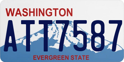 WA license plate ATT7587