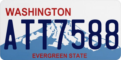 WA license plate ATT7588