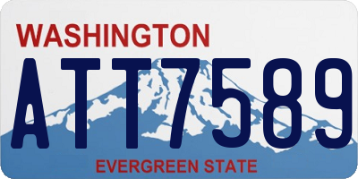 WA license plate ATT7589