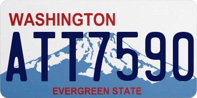WA license plate ATT7590