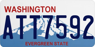 WA license plate ATT7592