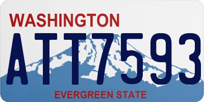 WA license plate ATT7593