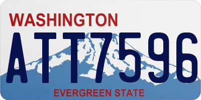 WA license plate ATT7596