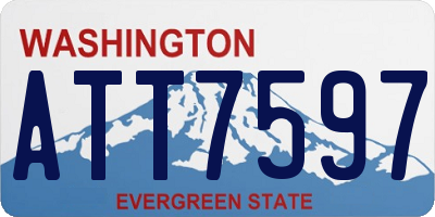 WA license plate ATT7597