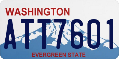 WA license plate ATT7601