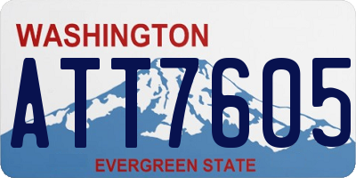 WA license plate ATT7605