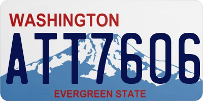 WA license plate ATT7606