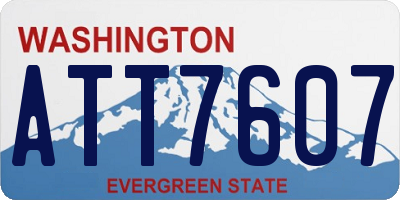 WA license plate ATT7607