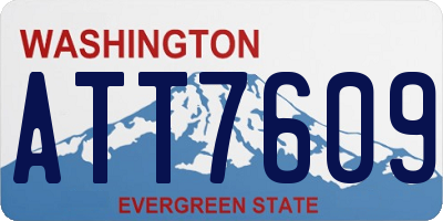WA license plate ATT7609