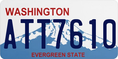 WA license plate ATT7610