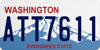 WA license plate ATT7611