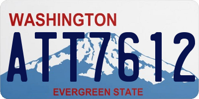 WA license plate ATT7612