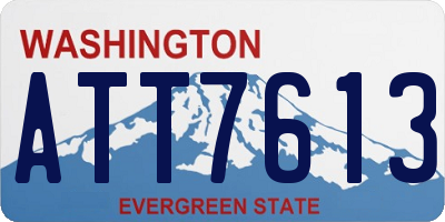 WA license plate ATT7613