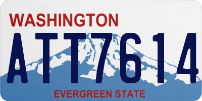 WA license plate ATT7614