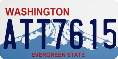 WA license plate ATT7615