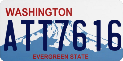 WA license plate ATT7616