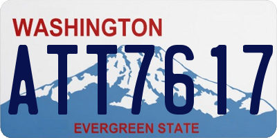 WA license plate ATT7617