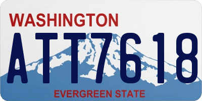 WA license plate ATT7618