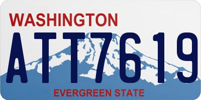 WA license plate ATT7619