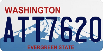 WA license plate ATT7620
