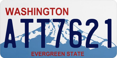 WA license plate ATT7621