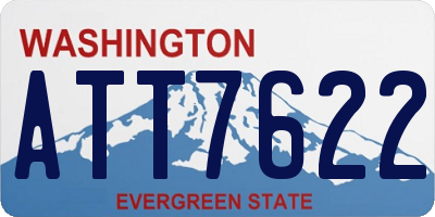 WA license plate ATT7622
