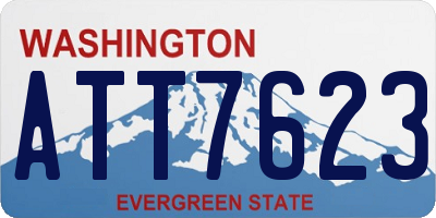 WA license plate ATT7623