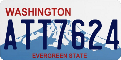 WA license plate ATT7624