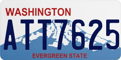 WA license plate ATT7625