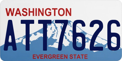 WA license plate ATT7626