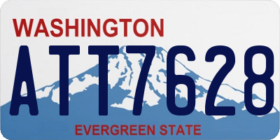 WA license plate ATT7628
