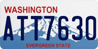 WA license plate ATT7630