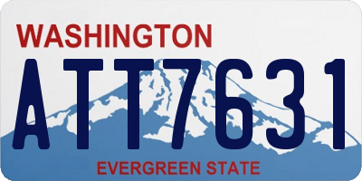 WA license plate ATT7631