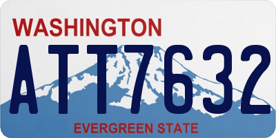 WA license plate ATT7632