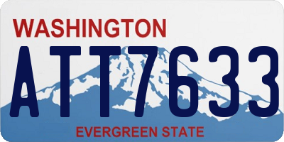 WA license plate ATT7633